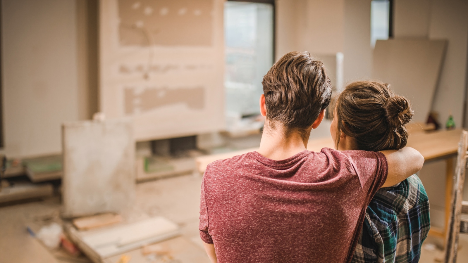 couple remodeling their home